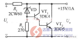 15V/1A并联稳压电源电路www.ic72.com